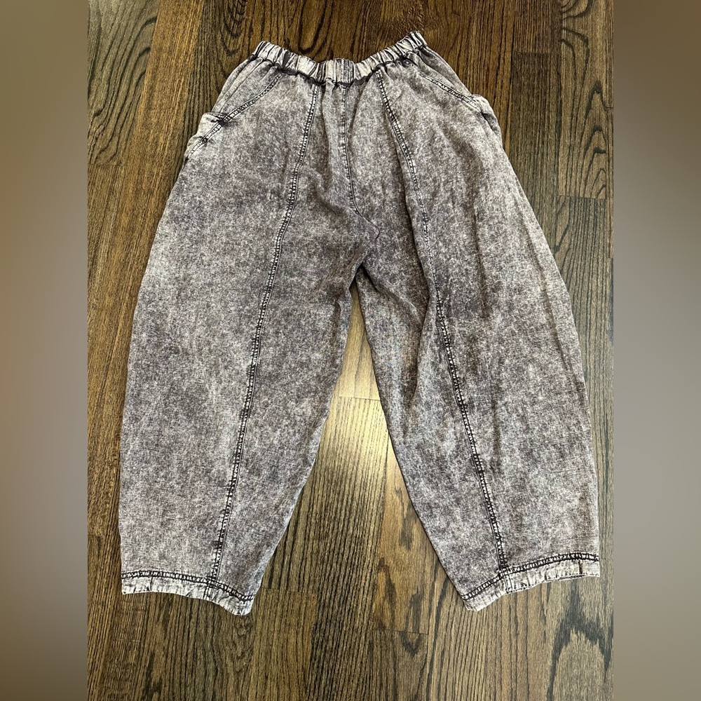 44. NWOT Free People High Road Washed Pull-On Barrel Pants - Picture 6 of 10